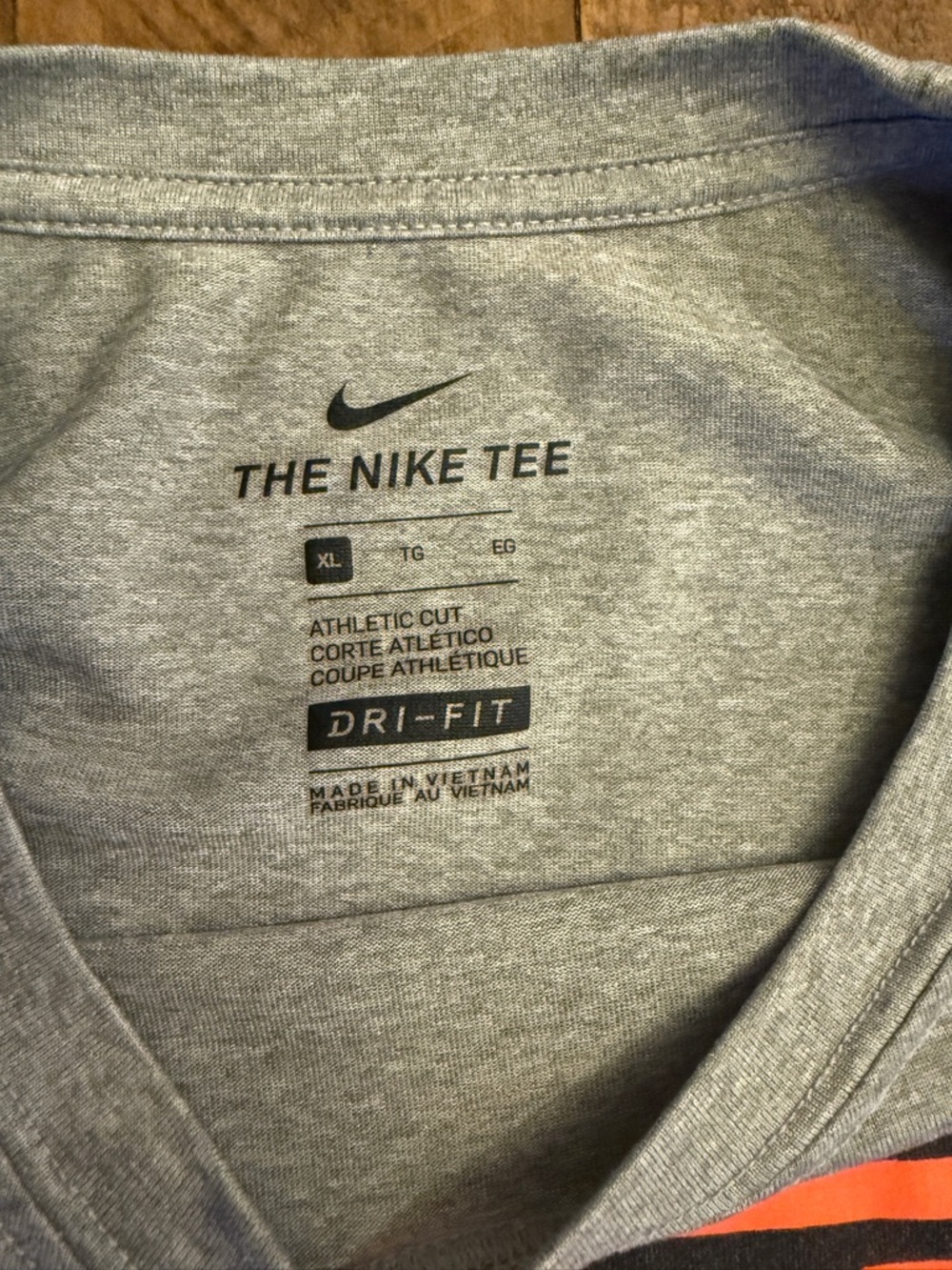 Nike Gray Long-Sleeve Dri-FIT Tee with Orange OSU Logo XL - Picture 4 of 6